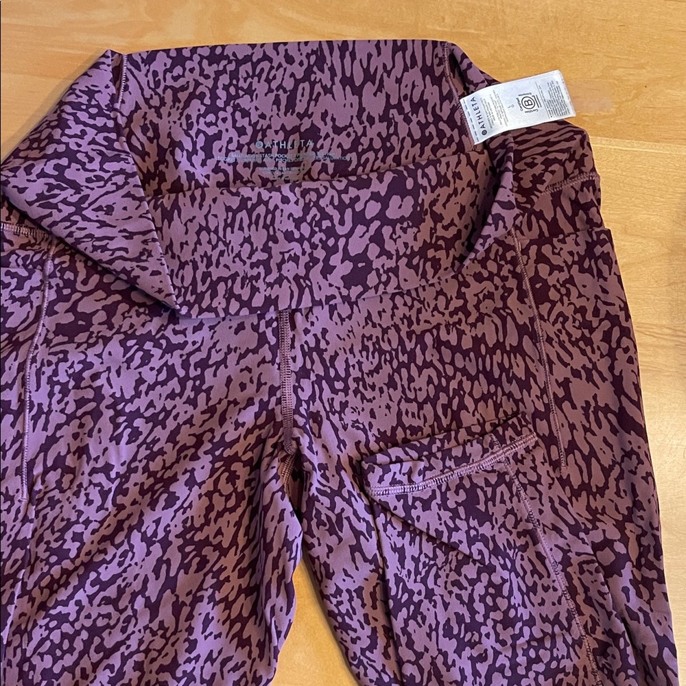 Athleta Purple Patterned Leggings